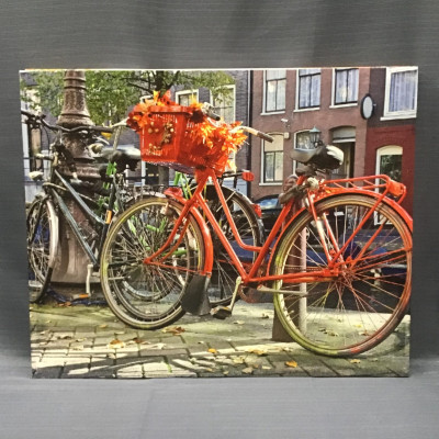 Canvas Art Red Bicycle