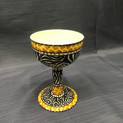 Hand-painted Stemmed Cup