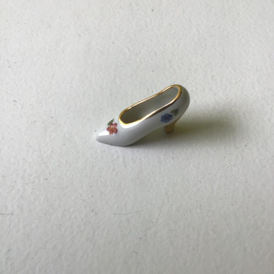 Vint. Limoges Mini Porcelain High Heel Shoe