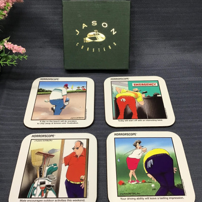 Set of 4 “Horrorscope Golf” Coasters