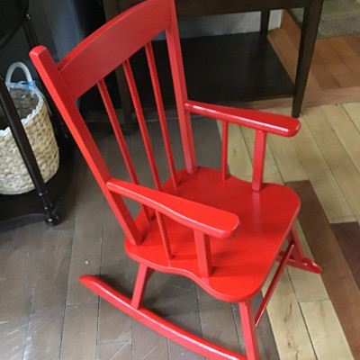Child’s Wooden Rocking Chair (Red)