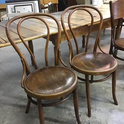 (Pair)  Antique THONET Bentwood Dining (Side) Chairs