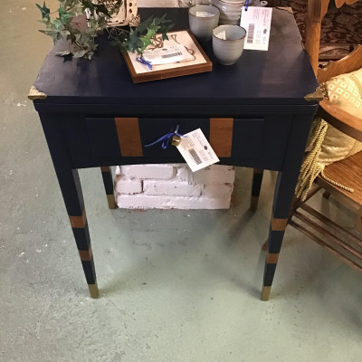 Navy Blue Accent Table   NEW PRICE $76.75