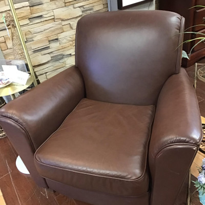Brown Leather Palliser Armchair