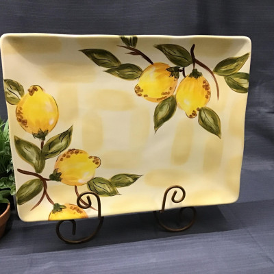 PIER 1 “Lemon Orchard” Porcelain Tray