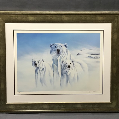 Polar Bears Numbered Art Print