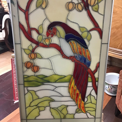 Stained Glass Parrot Wall Art