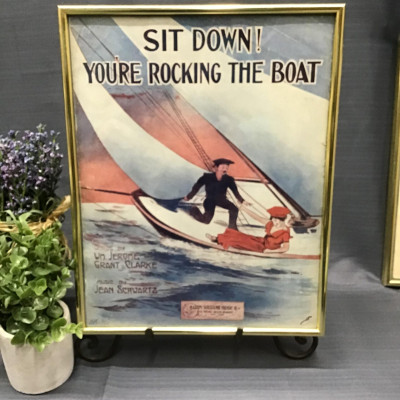 “Sit Down You’re Rocking the Boat … ” Framed Ad