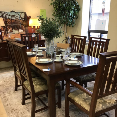 Mission Style Dining Table & 6 Chairs