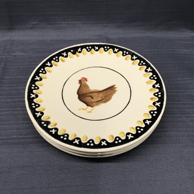 Rooster Set of 3 Plates