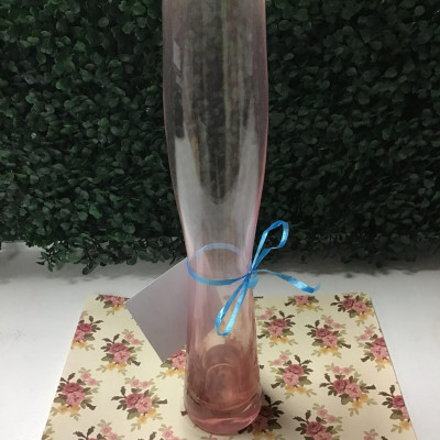 Pink Glass Vase- 14″h