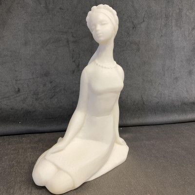 White Figurine – Girl Sitting