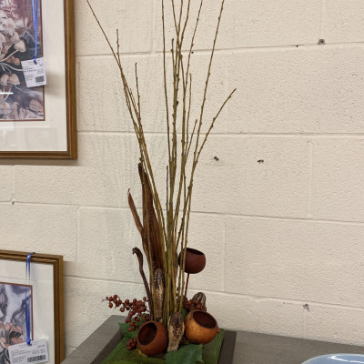 2PC Ikebana Arrangement – Twigs & Seed Pods