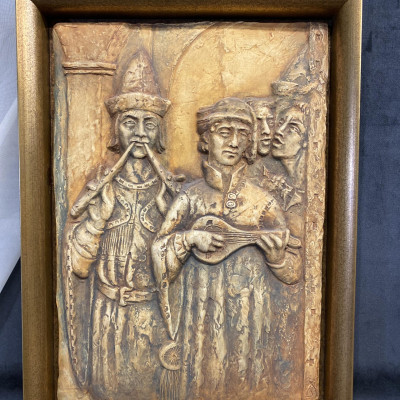 Framed Plaster Relief – Knighting of St. Martin