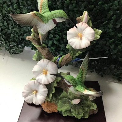 Porcelain Hummingbird Sculpture