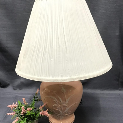 Vintage Pink Ceramic Lamp