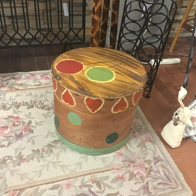 Hand Painted Cheese Drum