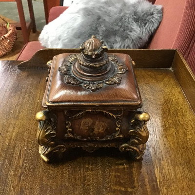 Ornate Wood Box with Lid