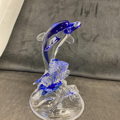 Cristal D’Arques Figurine – Blue Dolphin