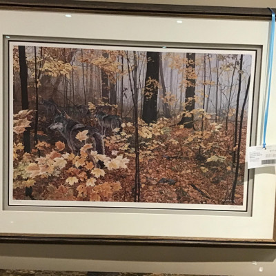 Framed Print – Autumn Maples Wolves