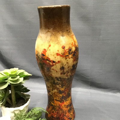 Tall Red/ Brown Clay Vase