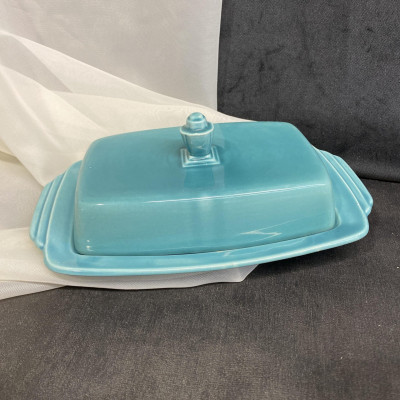 Riviera Large Covered Butter Dish – Turquoise