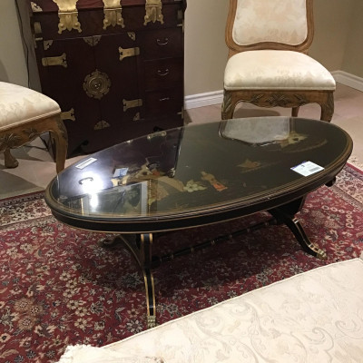 Oval Chinoiserie Coffee Table