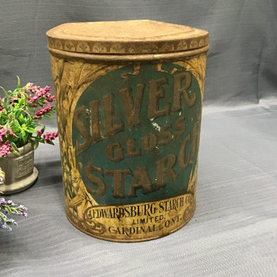 Vintage SILVER GLOSS STARCH Can