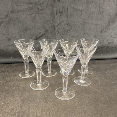 Set of 7 Crystal Liqueur Glasses
