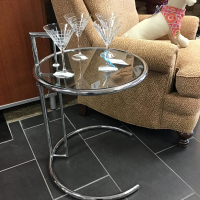 Round Modern Glass Side Table