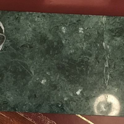 Green Marble & Pewter Board/Tray