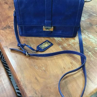Vintage Blue Badgley Mischka Handbag