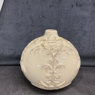 Round Ceramic Vase – Yellow