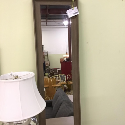 Taupe Framed Linear Mirror