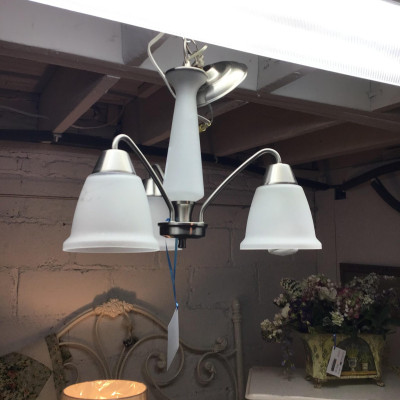 Frosted Glass Hanging Light   NEW PRICE $45.00