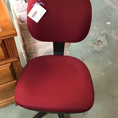 Red Upholstered Computer Chair   NEW PRICE $25.00