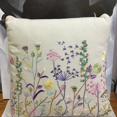 Beautiful! Embroidered Summer Throw Pillow