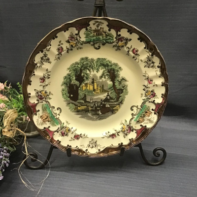 MASON’S Brown Floral Plate