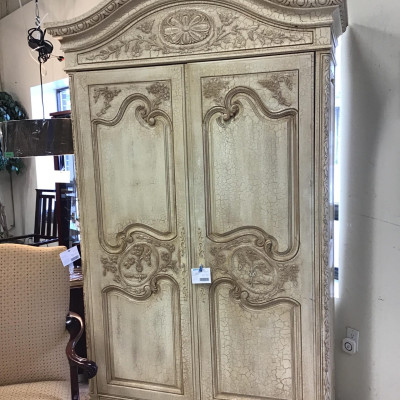 Large French Entertainment Armoire