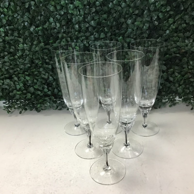 Belfor ‘Exquisite’ Crystal Fluted Champagne Glasses (6)