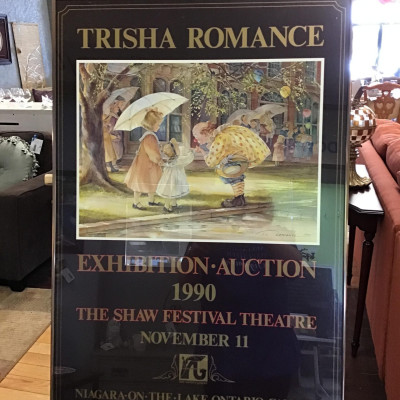 Trisha Romance ‘Exhibition Auction 1990’ Framed Poster