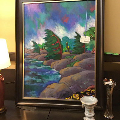 Framed Painting – Trees In The Wind