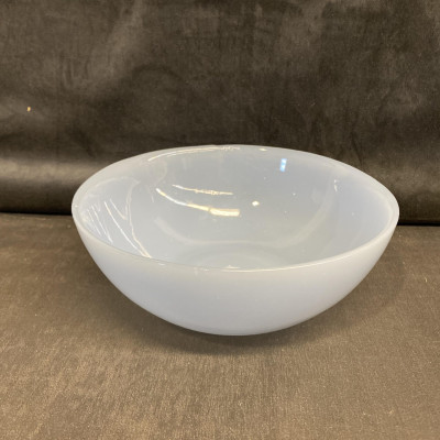 Vintage Milk Glass Bowl – Blue