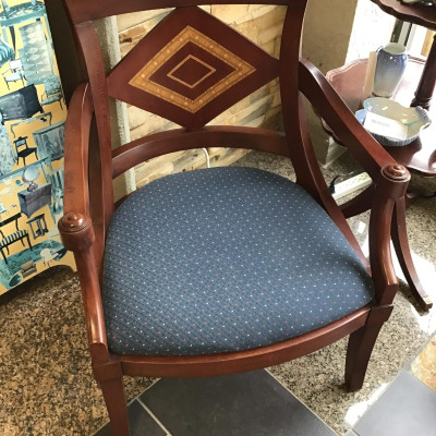 Dark Wood Low Arm Chair