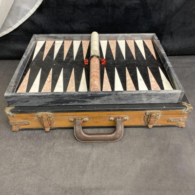 Vintage Marble Backgammon Set