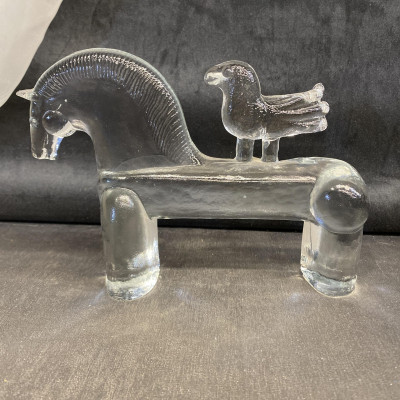 Boda Noah Glass Figurine – Horse & Bird