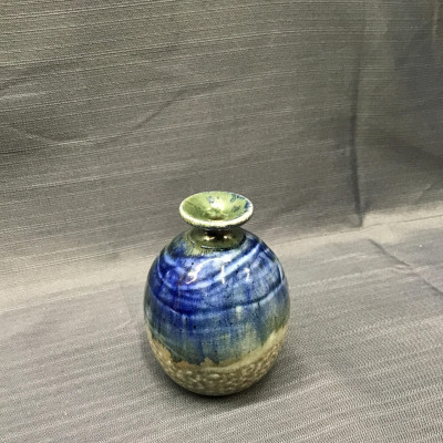 Hand-Painted Drip Glass Small Ball Vase
