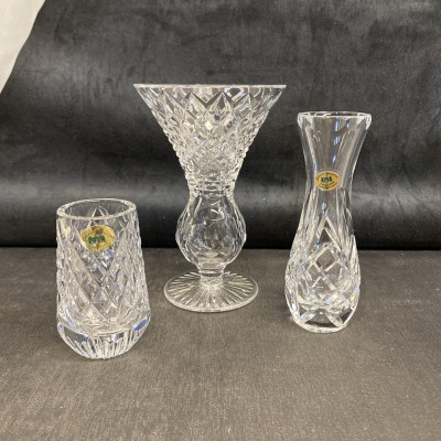 3PC Tyrone Crystal – Small Vases