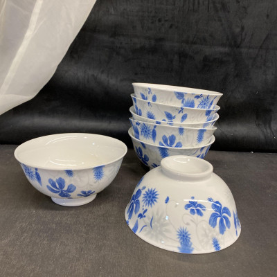 Set 7 Rice Bowls – Blue & White