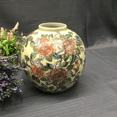 Rose Floral Ceramic Vase